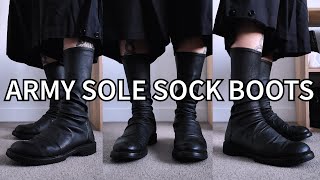 Rick Owens Army Sole / Creeper Sock Boots - Review / On foot + Sock Ramones comparison
