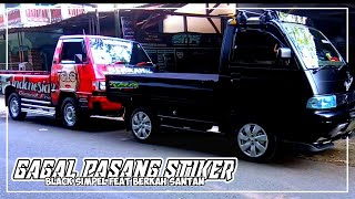 KENANGAN DUA PICK UP MODIFIKASI GAGAL PASANG STIKER BLACK SIMPEL FEAT BERKAH SANTAN