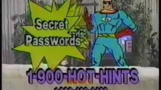 1-900-HOT-HINTS - (1990's video game commercial)