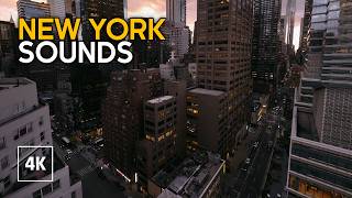 Window View : Sunset in New York City - Relaxing NYC Sounds