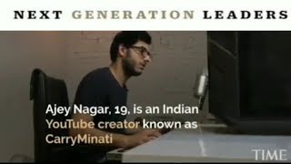 Carryminati featured in Time magazine "Next Generation Leader 2019"