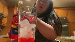 How to make strawberry aci homemade like Starbucks