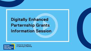 Digitally Enhanced Partnership Grants Information Session