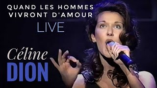CELINE DION 🎤 Quand Les Hommes Vivront D'amour 🤍 (Live Symphonique à Québec)  1992