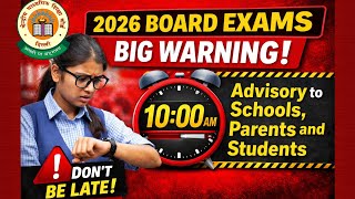 CBSE Board Exam 2026 Advisory | Important Notice for Schools, Parents & Students #boardexam2026 