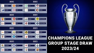 UEFA Champions League group stage draw 2023/24 #ucldraw #ucl