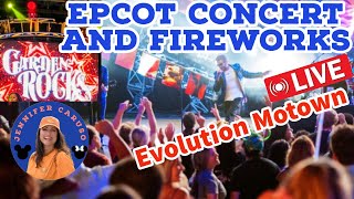 🔴LIVE Epcot Evolution Motown Garden Rock Concert and Luminous Fireworks