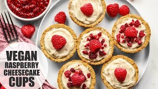 Vegan Raspberry Cheesecake Cups AD