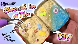 How To Mini Beach In A Tin Tutorial // Cute Summer DIY Miniature