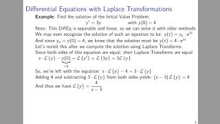 Diff Eqs w Laplace Ex