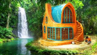 I built a hidden shelter in a large wooden house, 50 Days alone in the forest, ancient skills
