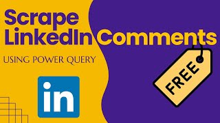 Scrape LinkedIn Comments FREE with Just Excel & Power Query — No Add-ins, No Tools!