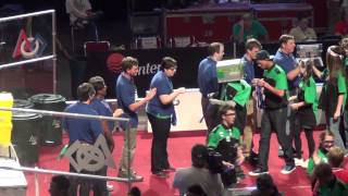 Tiger Robotics Team 3946 Receiving their Blue Ribbons-Bayou Regional 3-21-2015
