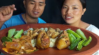 Pig Leg tendered cooked in simple Naga style #porktrotter