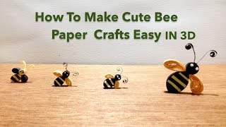 DIY Quilling Art - How to make origami Bee Paper easy- Origami Bees crafts