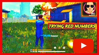 TRYING RED NUMBERS || ONE TAP HEADSHOTS 🔥||FREE FIRE #freefire