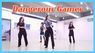 Dangerous Games - Line Dance(Intermediate) | 댄저러스게임 라인댄스 | 퀸즈라인댄스𝐐𝐮𝐞𝐞𝐧𝐬 𝐋𝐢𝐧𝐞𝐃𝐚𝐧𝐜𝐞
