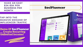 Review SociFluencer Demo The Powerful DFY Social influencer marketing agencies Software