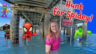 Assistant Hunts for Spidey and Miles Morales  on Disney Castaway Cay Island