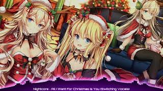 Nightcore ~ All I Want For Christmas Is You {Switching Vocals}