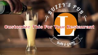 Beer Glass Being Filled - Logo - Circular Text | Restaurant Marketing | Video Marketing