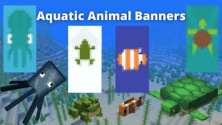 Minecraft Aquatic Animal Banners (1.16+)