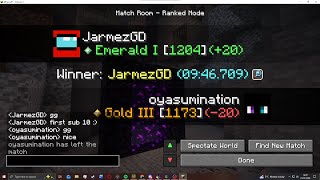 First Sub 10 MCSR Ranked (9:46)