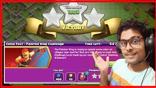 How to 3 star Color Fest-Painter King Challenge(HINDI) | Best way to do painter king. Clash of clans