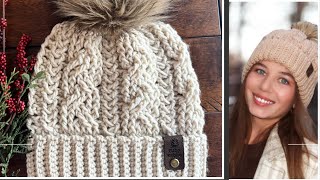 The Snowbound Crochet Beanie, Double-Brimmed  Beanie
