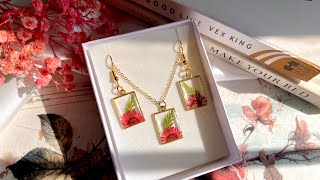 DIY Resin Flower jewelry Using UV Resin - Easy Tutorial For Beginners  #resinart #resinjewelry #diy