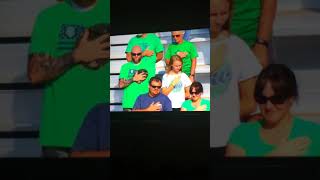 SFC Cory Bullis singing the National Anthem at the OKC Energy soccer game