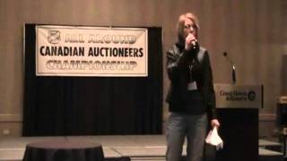 Stacey McInenly @ 2011 Alberta Auctioneers All Around Canadian Auctioneers Championship