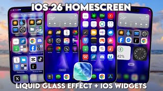 iPhone Style iOS 26 Homescreen Layout + Widgets and iOS Icons on Android