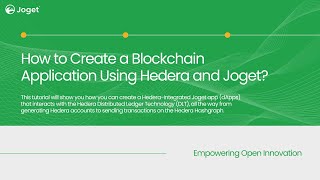 How to Create a Blockchain Application Using Hedera and Joget