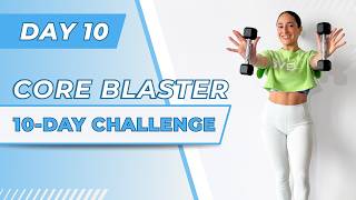 Core Blaster 10-Day Challenge - Day 10 | Flat Stomach Workout | Optional Weights | Standing Abs