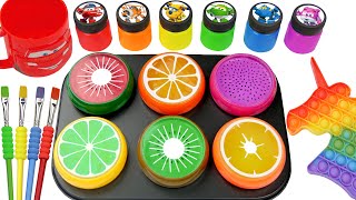 Satisfying Video l Mixing All My Slime l How To Make Rainbow Glitter Popsicle Glossy Slime ASMR #016