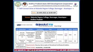Skill connect drive at Nalanda Degree college, Anantapur -2021