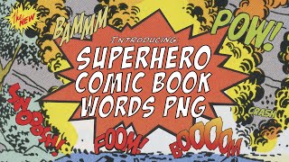 Superhero: Comic Book Words PNG (Comic Book Words Cut Out PNG)