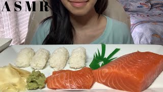 SALMON SASHIMI ASMR EATING SOUNDS (No Talking) 먹방