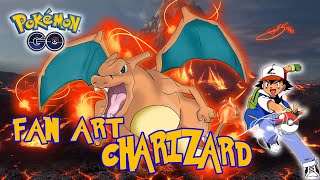 Un fan art del gran CHARIZARD POKÉMON FUEGO💥💥🌡️🌡️🔥🔥🔥🐲🐲🐲
