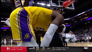 LeBron James Knee Injury in a Pre-Season Game! Lakers vs Kings