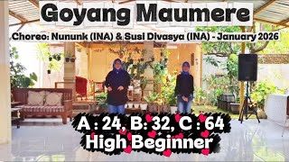 GOYANG MAUMERE ll Line Dance ll Choreo Nununk (INA) & Susi Divasya (INA) ll High Beginner