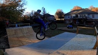 BMX Halfpipe Extension - Working on our tricks