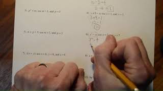 pre algebra   evaluating expressions