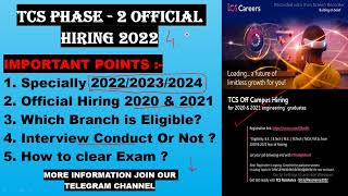 ⏩TCS Phase-2 Off Campus Drive 2022 || Batch 2020/2021/2022/2023/2024 || Salary - 3.36 LPA🔥