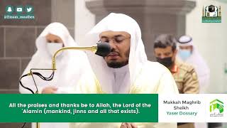 Translation|| 8th March 2021|| Makkah Maghrib|| Sheikh Dossary|| Surah Ash-Shams & Surah Qari'ah.