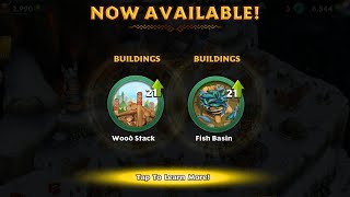 We are able to upgrade the Fish Basin and Wood Stack | Dragons Rise of Berk #321