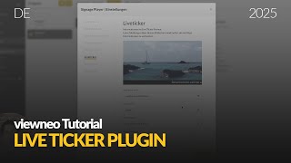 Live Ticker in viewneo erstellen | Digital Signage Tutorial
