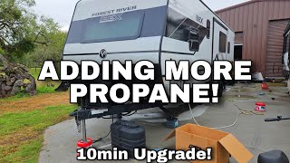 UPGRADING RV PROPANE CAPACITY! from 20lb Tanks to 30lb Tanks! In Under 10mins? 