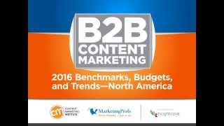 2016 B2B Content Marketing Benchmarks, Budgets and Trends Report